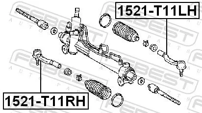 FEBEST FEBEST 1521-T11RH Febest Front Right Outer Tie Rod End Fits Vortex Tingo Track Rod Steering 