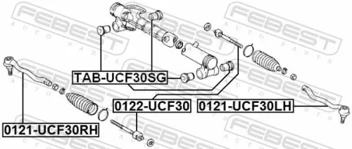 FEBEST FEBEST 0121-UCF30LH Febest Front Left Outer Tie Rod End Fits Lexus Toyota Celsior Ls Track Rod 