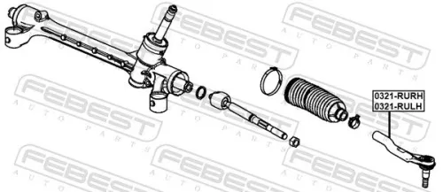 FEBEST FEBEST 0321-RULH Febest Front Left Outer Tie Rod End Fits Honda Hr-V Vezel Track Rod Steering 