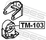 FEBEST FEBEST TM-103 Febest Front Engine Mount Fits Toyota Caldina Carina E Corona Support Rod 