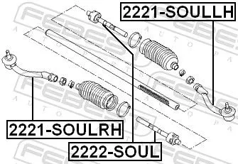 FEBEST FEBEST 2221-SOULLH Febest Front Left Outer Tie Rod End Fits Hyundai Kia Forte I10 I20 I20 Active 