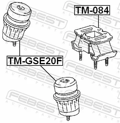 FEBEST FEBEST TM-084 Febest Front Right Engine Mount Fits Lexus Toyota Crown Crown Royal Gs Is Is C 