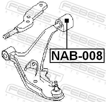 FEBEST FEBEST NAB-008 Febest Lower Front Rear Suspension Arm Bush Fits Nissan Avenir Expert Prairie  