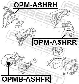 FEBEST FEBEST OPMB-ASHFR Febest Front Engine Mount Fits Opel Vauxhall Astra Astra H Classic Astravan 