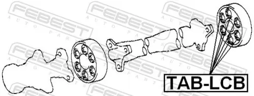 FEBEST FEBEST TAB-LCB Febest Propshaft Joint Coupling Fits Toyota Estima Emina Lucida Previa 