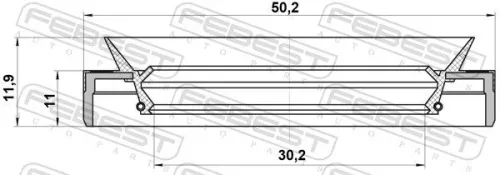 FEBEST FEBEST 95MFW-32501112R Febest Rear Differential Oil Seal Fits Citroën Peugeot 3008 307 307 Sw 308 308 