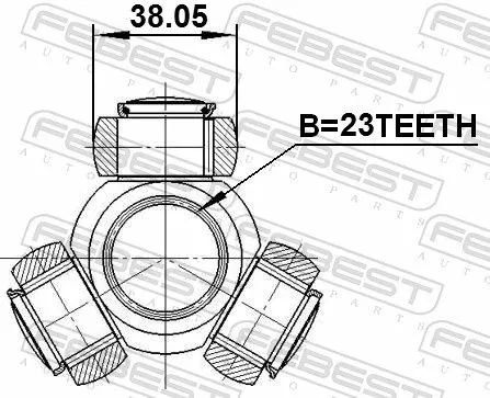 FEBEST FEBEST 0116-SXM10 Febest 0116-SXM10 Driveshaft Spider Fits Toyota Bb Caldina Camry 