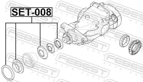 FEBEST FEBEST SET-008 Febest Rear Differential Oil Seal Set Fits Bmw Mini 1 2 3 4 5 6 7 8 Mini Clubman 