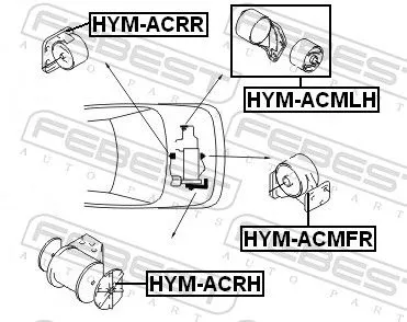 FEBEST FEBEST HYM-ACMFR Febest Front Engine Mount Fits Hyundai Accent Support Rod 
