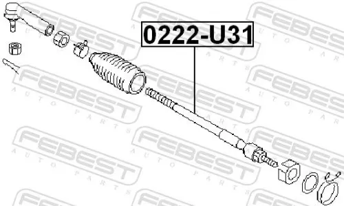 FEBEST FEBEST 0222-U31 Febest Front Inner Tie Rod Fits Nissan Presage Teana Track Rod 