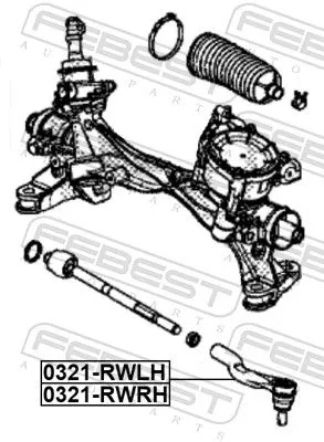 FEBEST FEBEST 0321-RWRH Febest Front Right Outer Tie Rod End Fits Honda Cr-V Track Rod Steering 