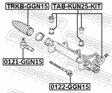 FEBEST FEBEST 0121-GGN15 Febest Front Outer Tie Rod End Fits Toyota Fortuner Hilux Track Rod Steering 
