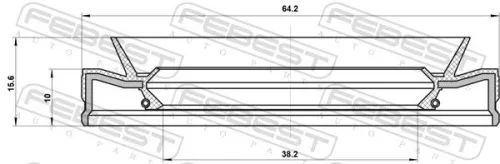 FEBEST FEBEST 95HFS-40641016X Febest Front Differential Oil Seal Fits Asia Motors Ford Ford Usa Kia Mazda 3 