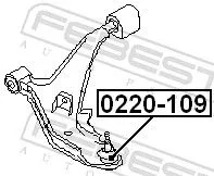FEBEST FEBEST 0220-109 Febest Front Lower Ball Joint Fits Infiniti Nissan Altra Cefiro I30 Maxima /  