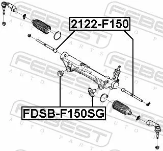 FEBEST FEBEST 2122-F150 Febest Front Inner Tie Rod Fits Dodge Ford Usa Jeep Lincoln Cherokee Track Rod 