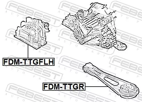 FEBEST FEBEST FDM-TTGFLH Febest Front Left Engine Mount Fits Ford Tourneo Custom Transit Tourneo Support 
