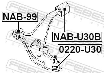 FEBEST FEBEST 0220-U30 Febest Front Lower Ball Joint Fits Nissan Bassara Presage Quest 