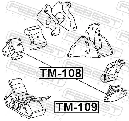 FEBEST FEBEST TM-108 Febest Front Engine Mount Fits Toyota 4 Runner Hilux Land Cruiser 90 Land 