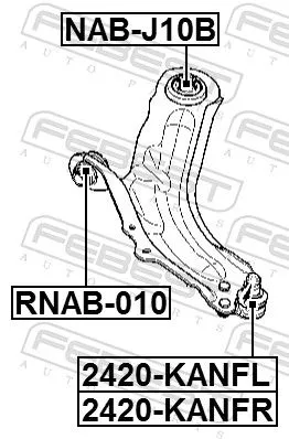 FEBEST FEBEST 2420-KANFL Febest Front Lower Left Ball Joint Fits Mercedes Citan 