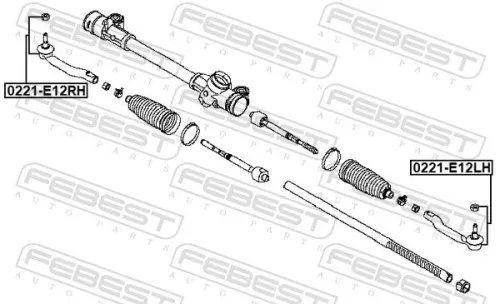 FEBEST FEBEST 0221-E12RH Febest Front Right Outer Tie Rod End Fits Nissan Almera March Micra Note Sunny 
