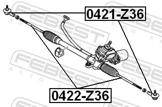 FEBEST FEBEST 0421-Z36 Febest Front Outer Tie Rod End Fits Mitsubishi Colt Colt Czc Track Rod Steering 