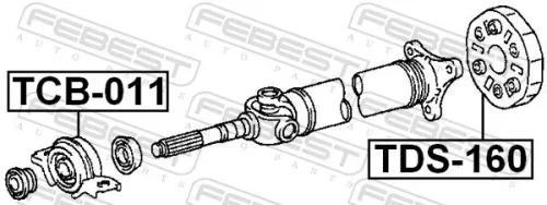FEBEST FEBEST TDS-160 Febest Propshaft Joint Coupling Fits Lexus Toyota Aristo Celsior Century Crown 