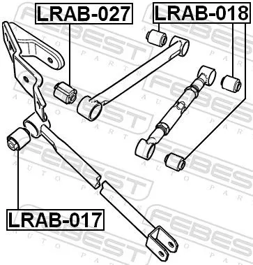 FEBEST FEBEST LRAB-027 Febest Rear Lower Suspension Arm Bush Fits Land Rover Freelander 