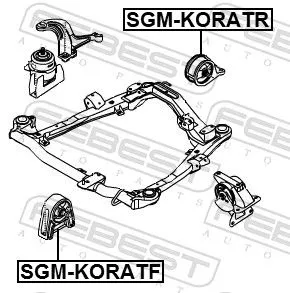 FEBEST FEBEST SGM-KORATR Febest Rear Engine Mount Fits Ssangyong Korando Support Rod 