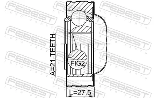 FEBEST FEBEST 0711-JB420SHA Febest Propshaft Joint Coupling Fits Jeep Land Rover Suzuki Apv Carry Cherokee 