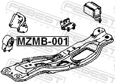 FEBEST FEBEST MZMB-001 Febest Rear Right Engine Mount Fits Mazda 626 Mx-6 Xedos 6 Support Rod 