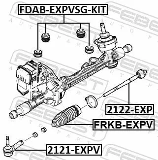 FEBEST FEBEST 2121-EXPV Febest Front Outer Tie Rod End Fits Ford Usa Lincoln Explorer Flex Mkt Taurus 