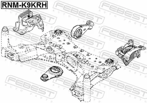 FEBEST FEBEST RNM-K9KRH Febest Front Right Engine Mount Fits Renault Fluence Grand Scénic Megane Megane 