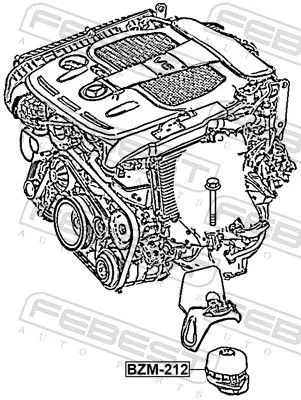 FEBEST FEBEST BZM-212 1X Febest Both Sides Front Engine Mount Fits Mercedes E-Class Support Rod 