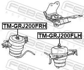 FEBEST FEBEST TM-GRJ200FLH Febest Front Left Engine Mount Fits Lexus Toyota Land Cruiser 200 Lx Support Rod 