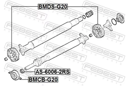 FEBEST FEBEST BMDS-G20 Febest Propshaft Joint Coupling Fits Bmw Toyota Volvo 1 2 240 3 4 5 6 7 740 760 