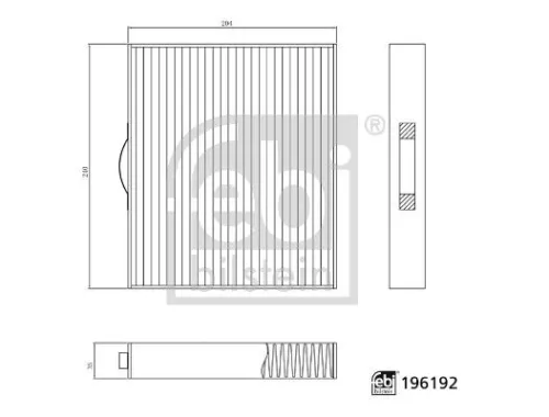 196192 Febi Cabin Pollen Filter Fits Nio Et7