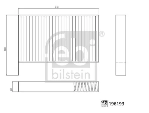 196193 Febi Cabin Pollen Filter Fits Nio El6 Et5