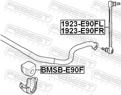 FEBEST FEBEST 1923-E90FR Febest Front Right Anti Roll Bar Drop Link Fits Bmw 1 3 X1 Z4 