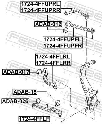 FEBEST FEBEST 1724-4FFUPFR Febest Front Right Upper Wishbone / Suspension Arm Fits Audi Vw A6 Allroad A6L 