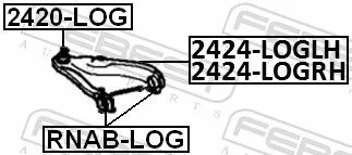 FEBEST FEBEST 2424-LOGRH Febest Front Right Wishbone / Suspension Arm Fits Dacia Nissan Renault Bluebird 