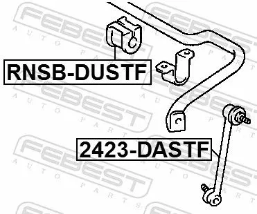 FEBEST FEBEST 2423-DASTF Febest Front Anti Roll Bar Drop Link Fits Dacia Nissan Renault Captur Duster 
