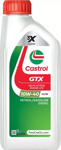 15F8FE Castrol Engine Oil Castrol GTX 10W-40 A3/B4 1 Litre Bottle Motor Lube