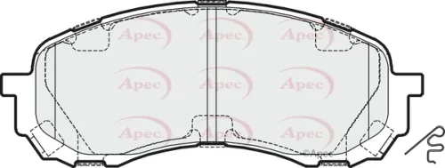 Apec PAD1644 Front Brake Pad Set Fits Subaru Impreza