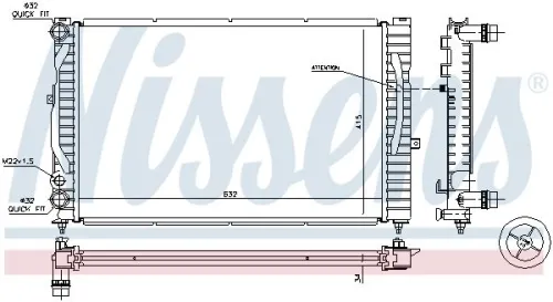 NISSENS NISSENS 60299 Nissens 60299 Radiator Fits Audi Skoda VW A4 A6 Passat Superb 4B0.121.251G 