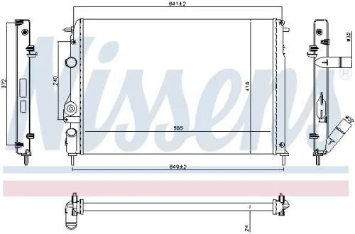 NISSENS NISSENS 607348 Nissens 607348 Radiator Fits Renault Megane Scénic 7700425842 