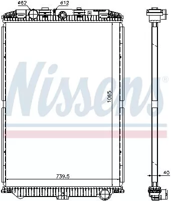 NISSENS NISSENS 614470 Nissens 614470 Radiator Fits Daf Xf 105 1674136 