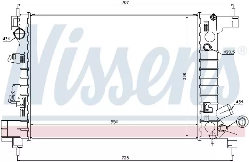 NISSENS NISSENS 61678 Nissens 61678 Radiator Fits Chevrolet Aveo Cobalt 94516938 