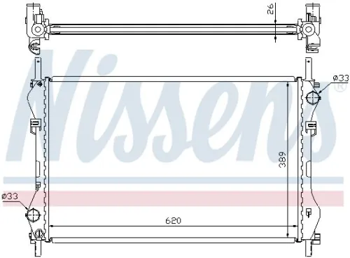 NISSENS NISSENS 62044A Nissens 62044A Radiator Fits Ford Transit 1103117 