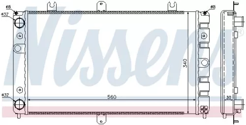 NISSENS NISSENS 623553 Nissens 623553 Radiator Fits Lada Priora 21700130101200 