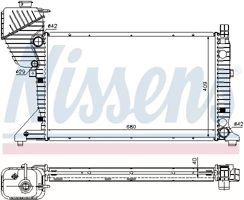 NISSENS NISSENS 62519A Nissens 62519A Radiator Fits Mercedes Sprinter 2-t 3-t 4-t 5-t Classic 3 4 6-t 